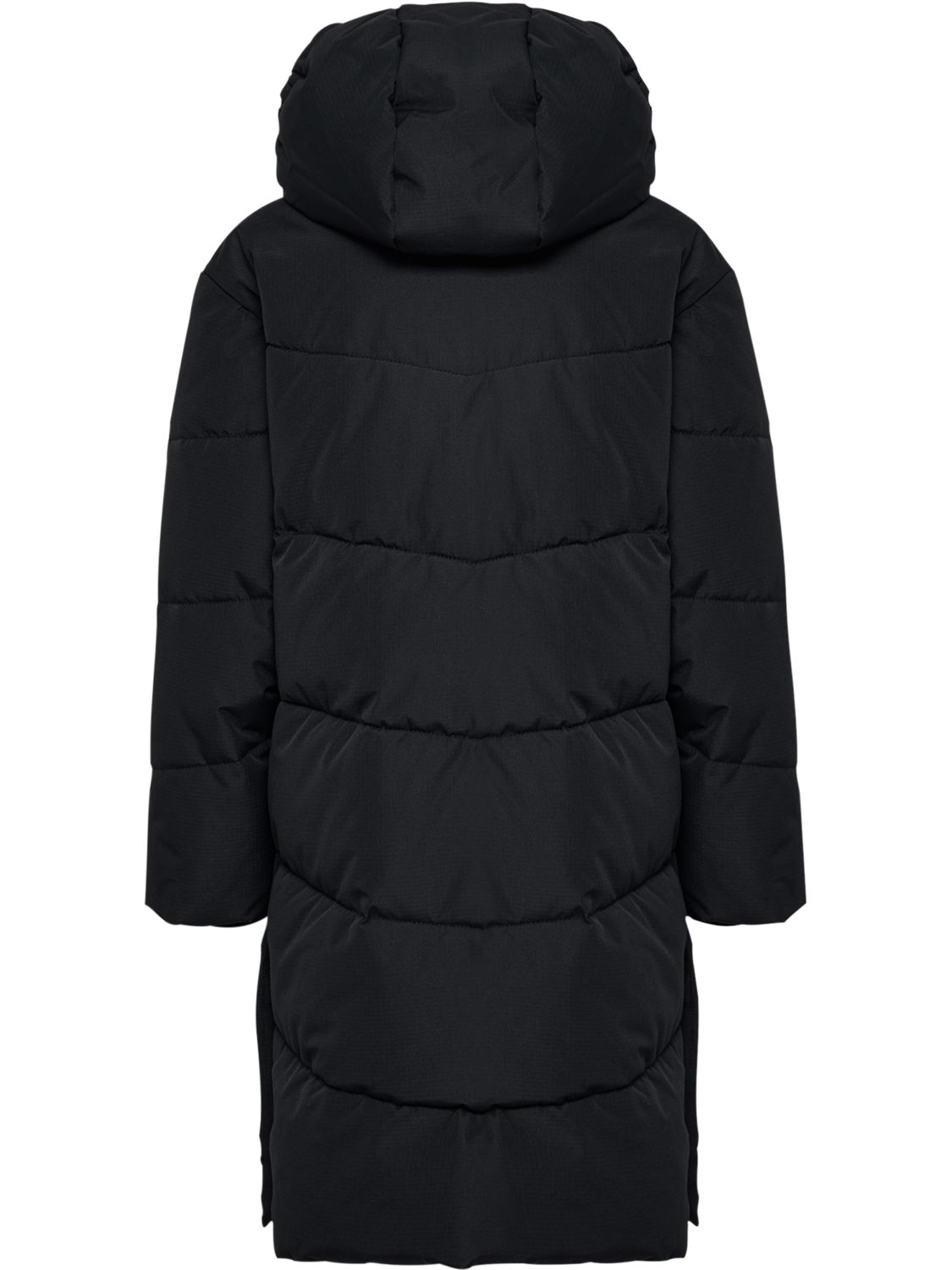 hmlJR PUFFER LONG JACKET, BLACK, packshot