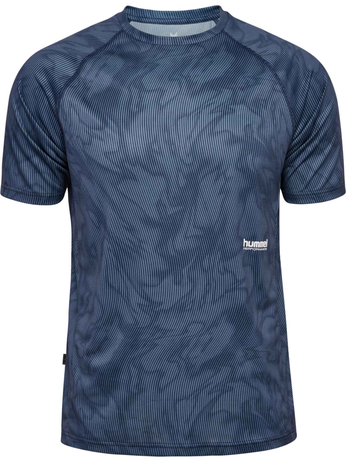 hmlPULSE AOP WORKOUT T-SHIRT S/S, BLUE MIRAGE/DRESS BLUE, packshot