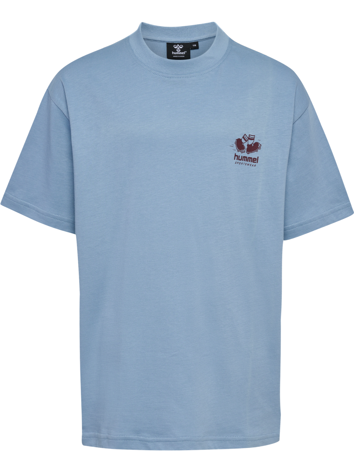 hmlLOOSE TEE S/S GRAPHIC JUNIOR, FADED DENIM, packshot