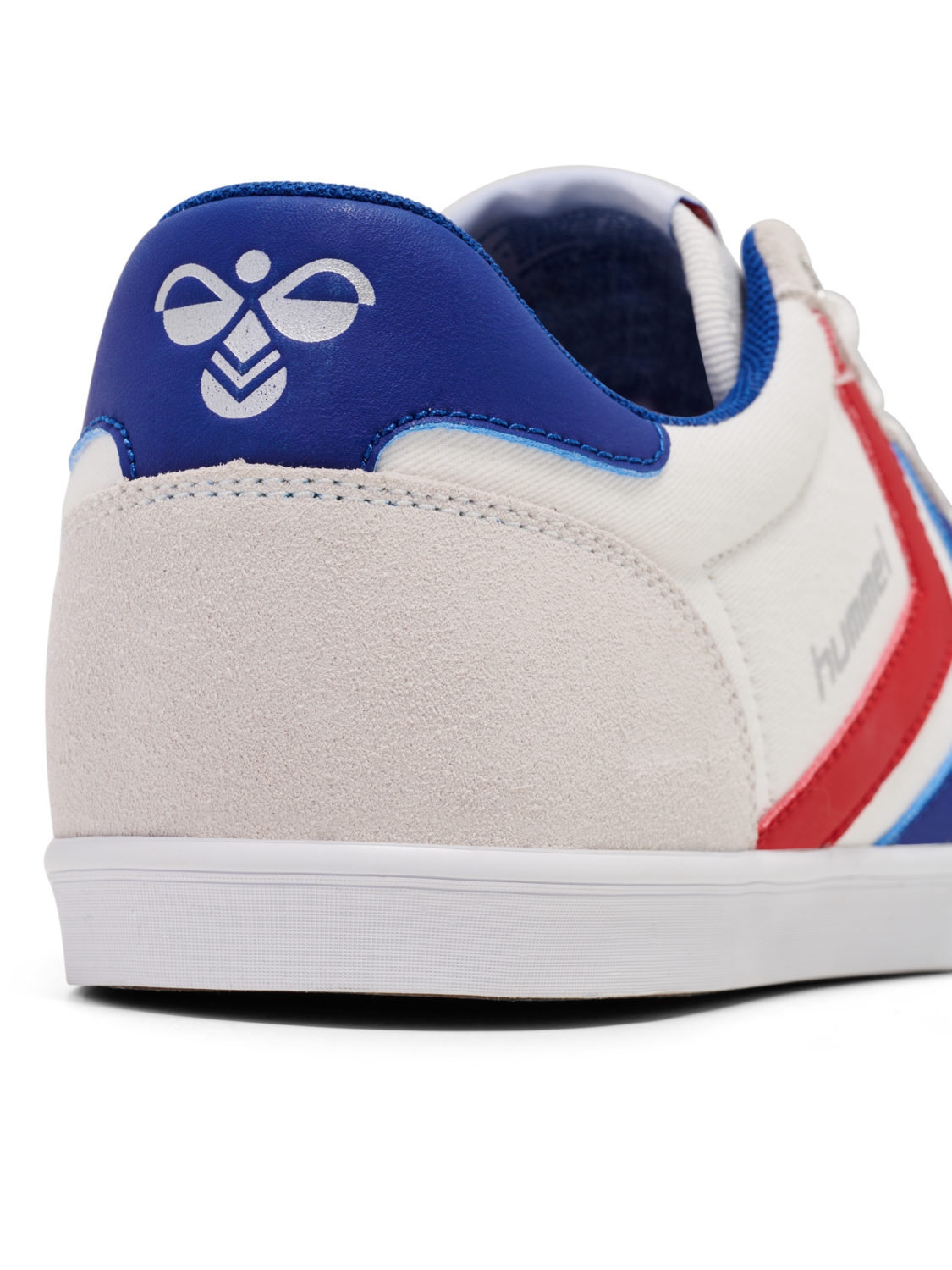 HUMMEL SLIMMER STADIL LOW, WHITE/BLUE/RED/GUM, packshot
