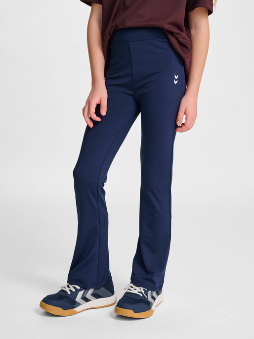 hmlJR HIGH WAIST FLARED TIGHTS, BLACK IRIS, model