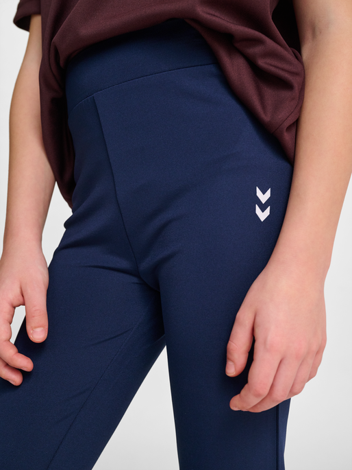 hmlJR HIGH WAIST FLARED TIGHTS, BLACK IRIS, model