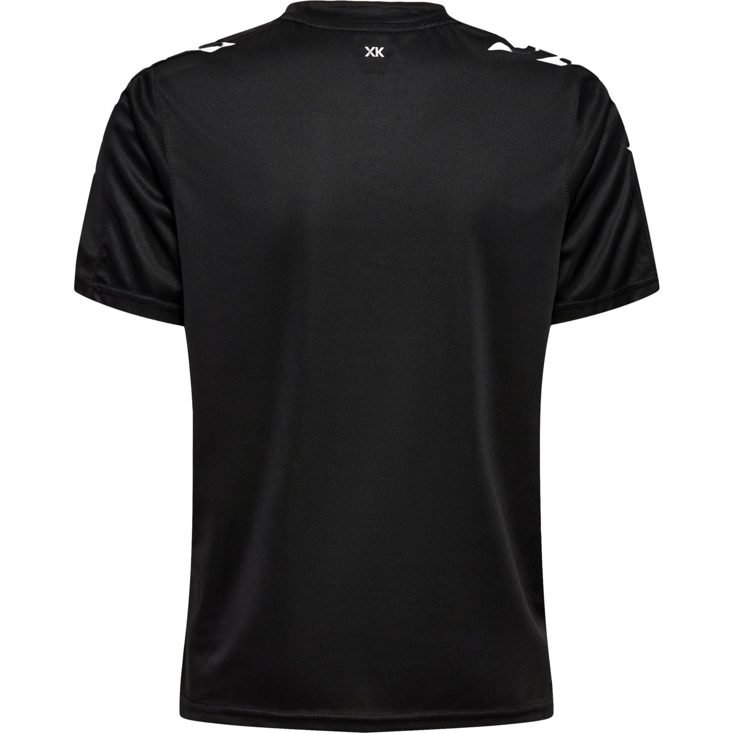 hmlCORE XK STRIPED JERSEY S/S KIDS, BLACK/TRUE RED, packshot