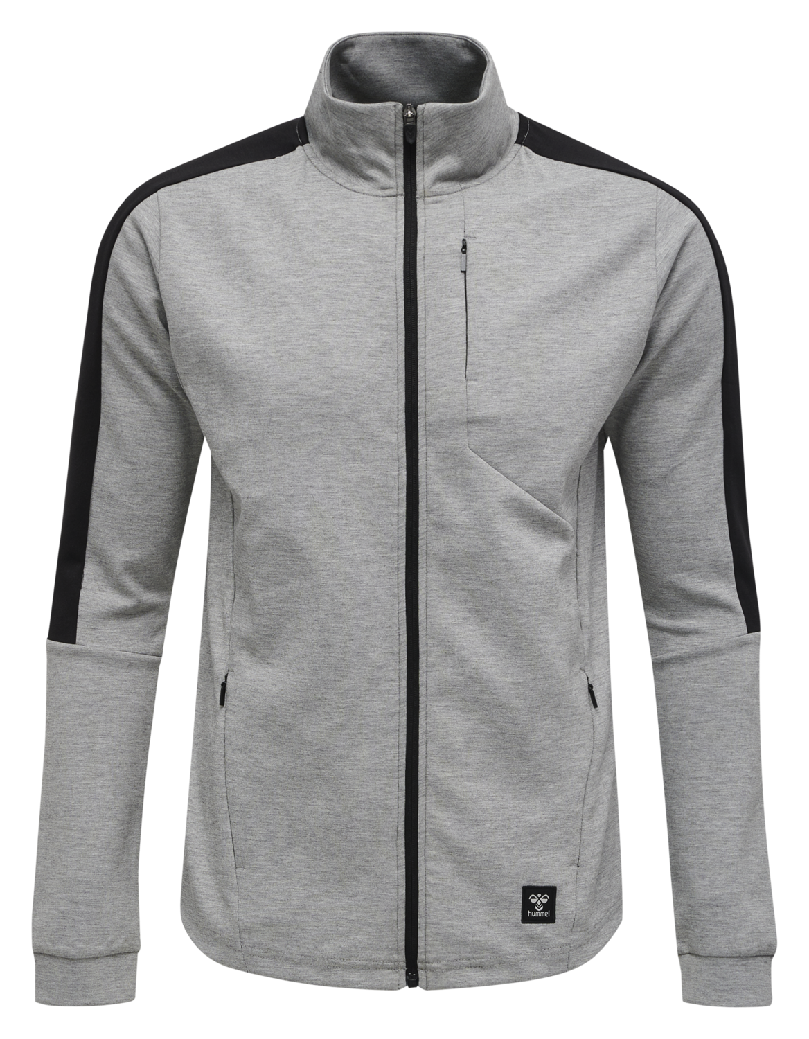 hmlTROPPER ZIP JACKET, GREY MELANGE, packshot