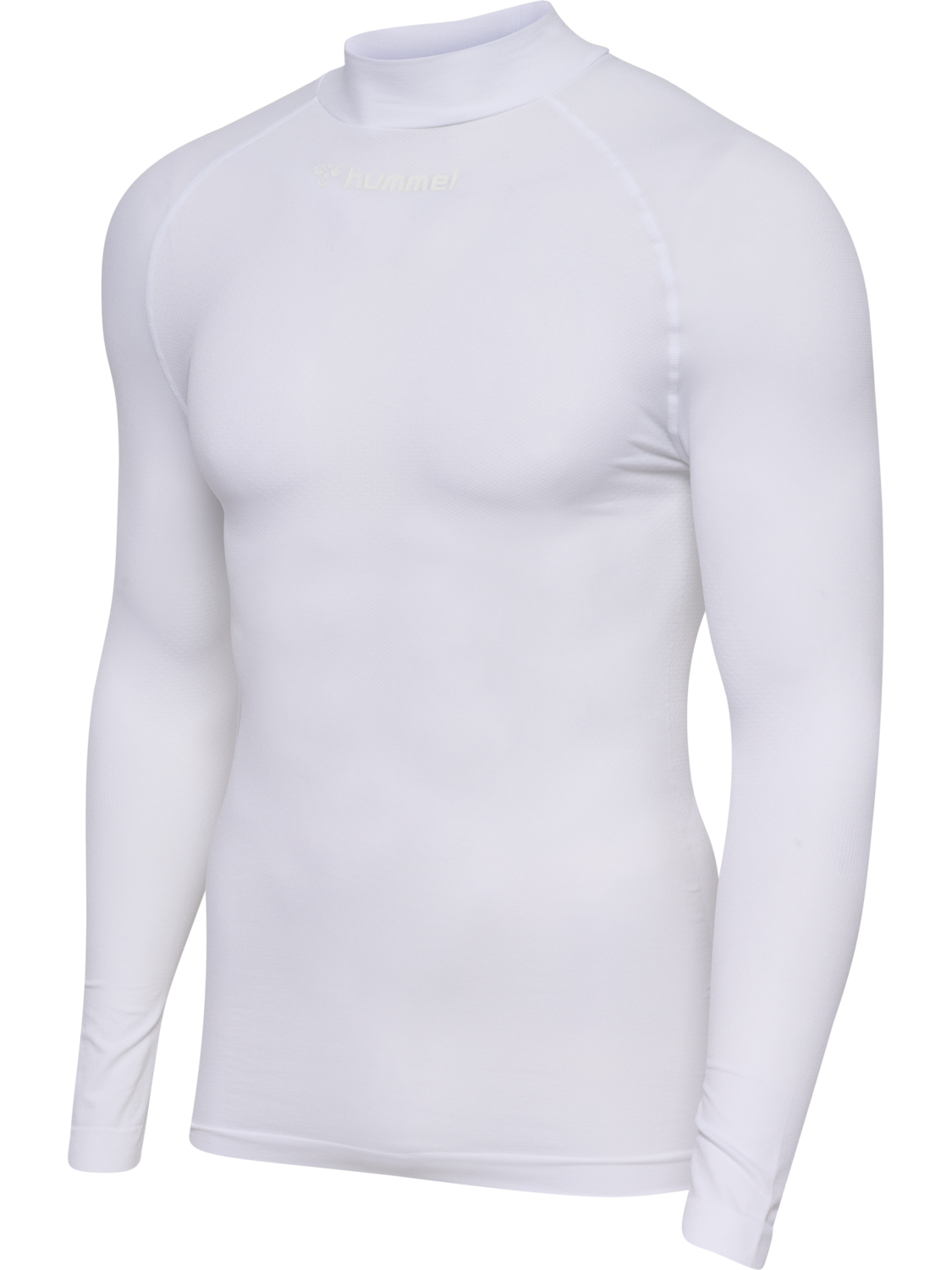 hmlBL COMFORT 2.0 MOCKNECK TEE L/S, WHITE, packshot