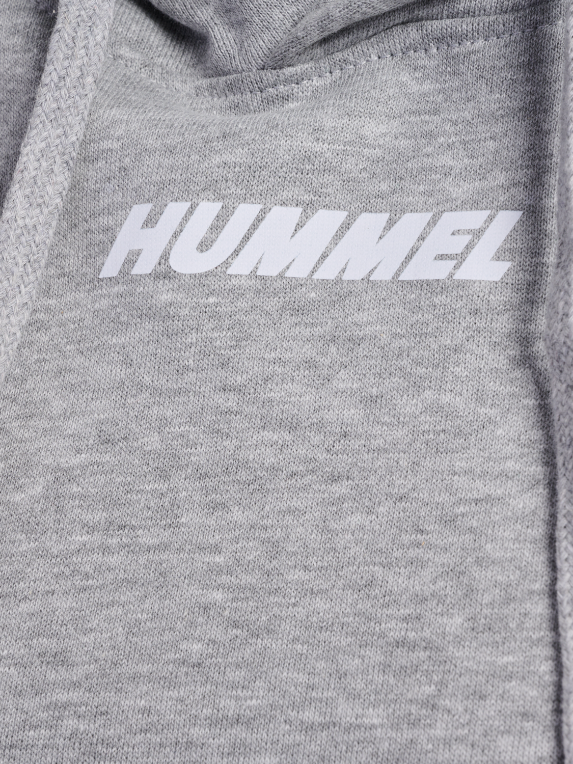 hmlELEMENTAL SHORT HOODIE WOMAN, GREY MELANGE, packshot