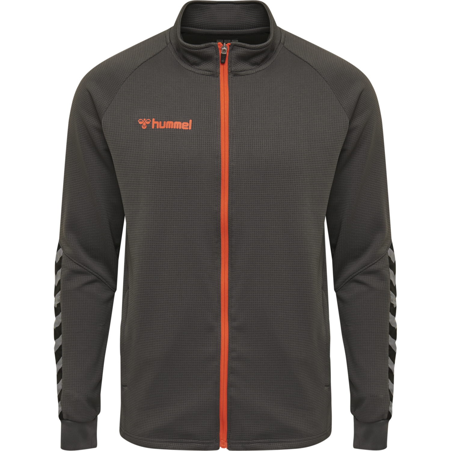 hmlAUTHENTIC KIDS POLY ZIP JACKET, ASPHALT, packshot