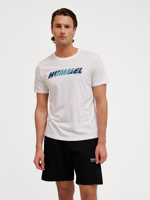 hmlGRAPHIC BOLD LOGO TEE, WHITE, model