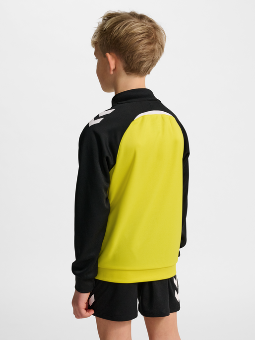 hmlLEAD 2.0 TRACK ZIP JACKET KIDS, BLAZING YELLOW/BLACK, model