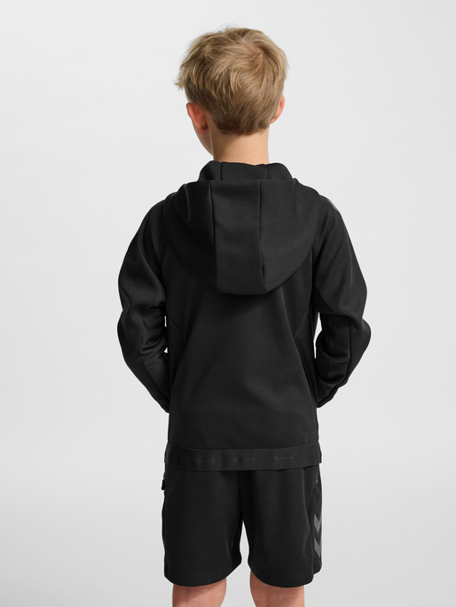 hmlCIMA 2.0 ZIP HOODIE KIDS, BLACK, model