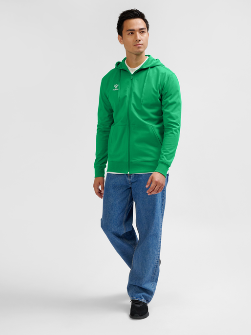 hmlGO 2.0 ZIP HOODIE, JELLY BEAN, model