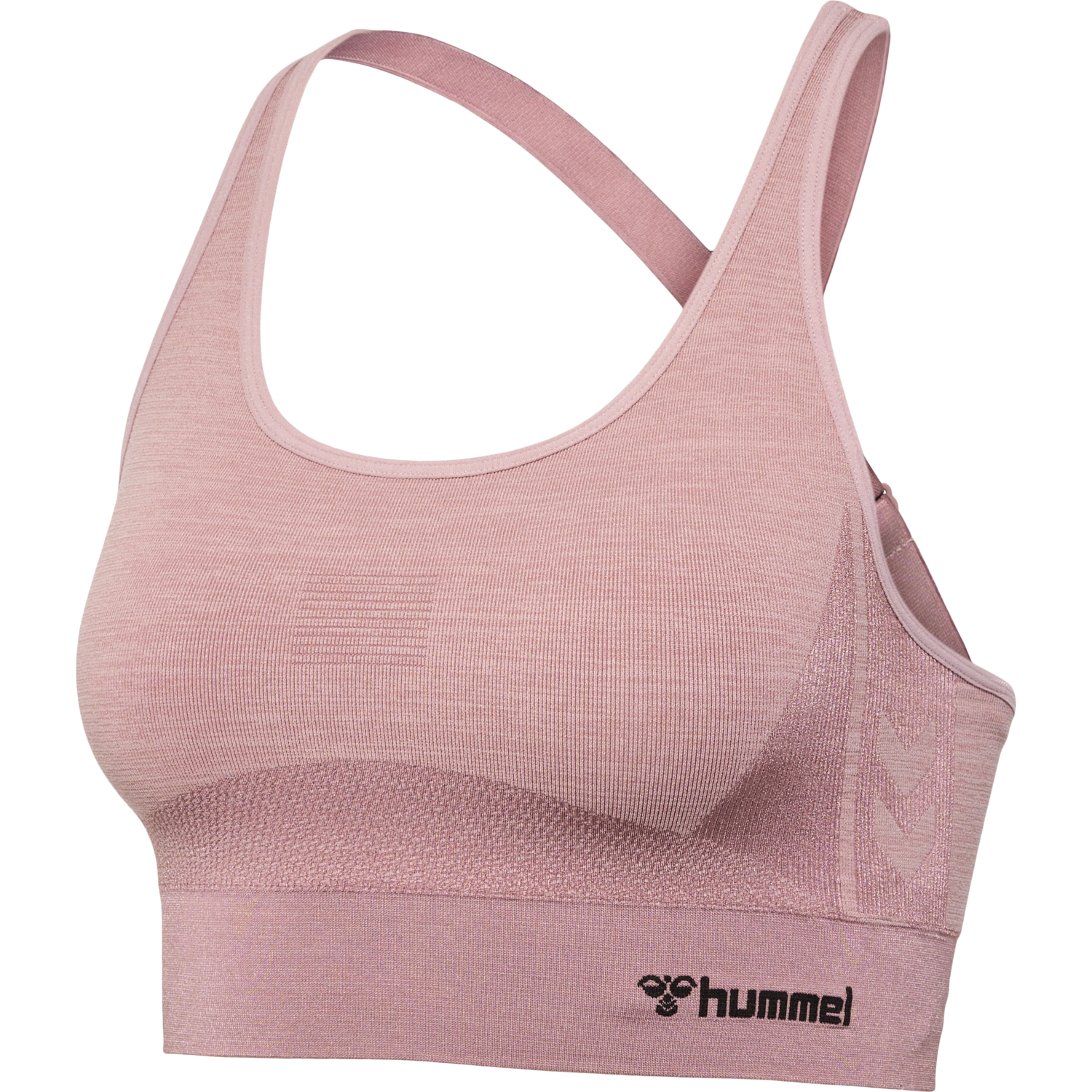 hmlCLEA SEAMLESS  SPORTS TOP, WOODROSE/ROSE TAUPE MELANGE, packshot