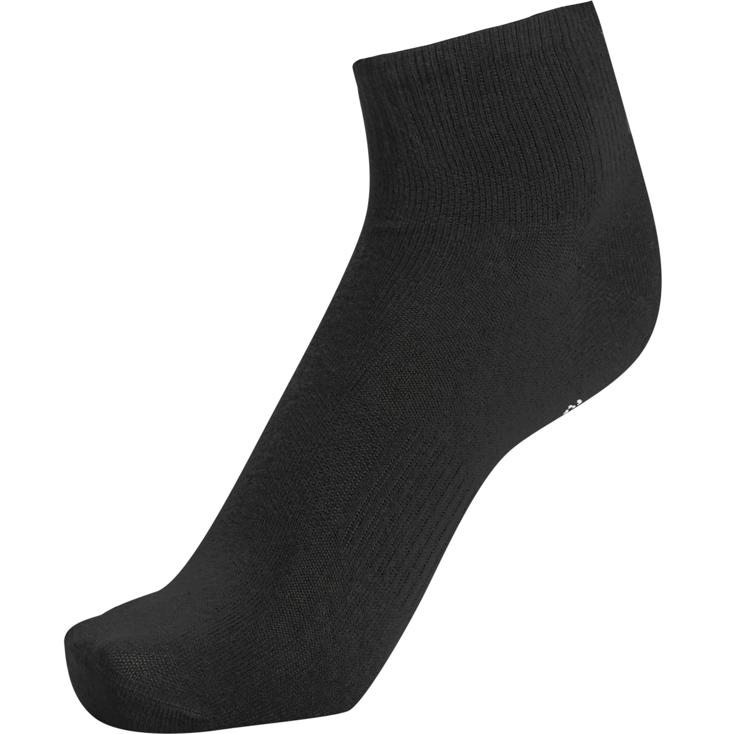 hmlCHEVRON 6-PACK  MID CUT SOCKS, BLACK/BLACK, packshot