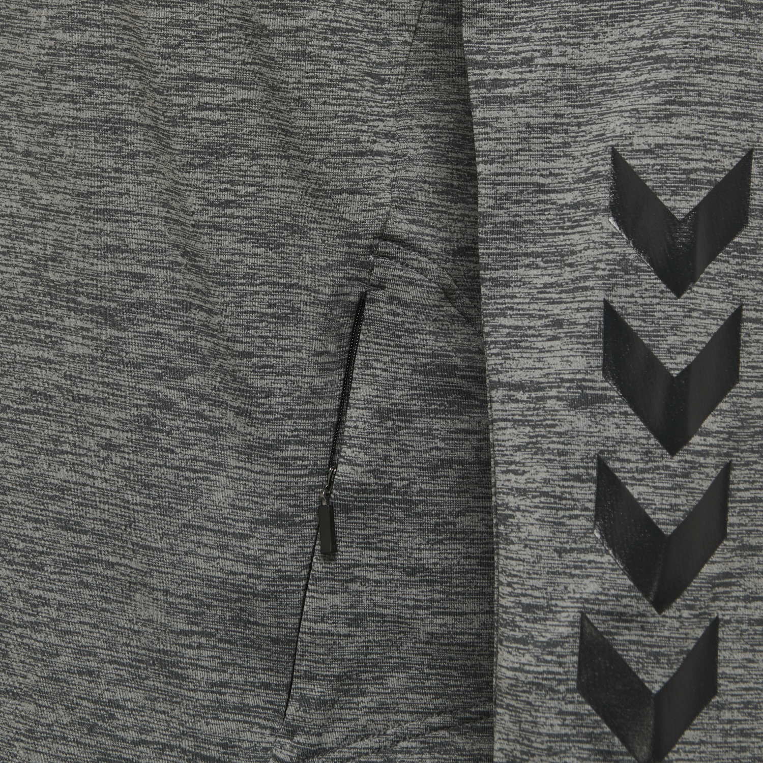 hmlASTON HOODIE, DARK GREY MELANGE, packshot