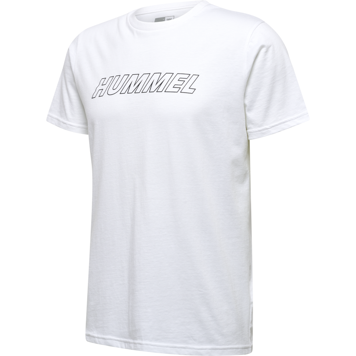 hmlTE CALLUM COTTON T-SHIRT, WHITE/ASPHALT, packshot