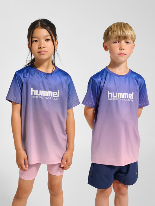 hmlJR GYM T-SHIRT S/S, LAVENDER MIST, model