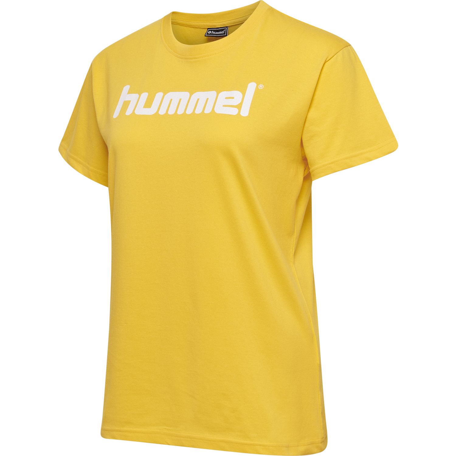 HMLGO COTTON LOGO T-SHIRT WOMAN S/S, SPORTS YELLOW, packshot