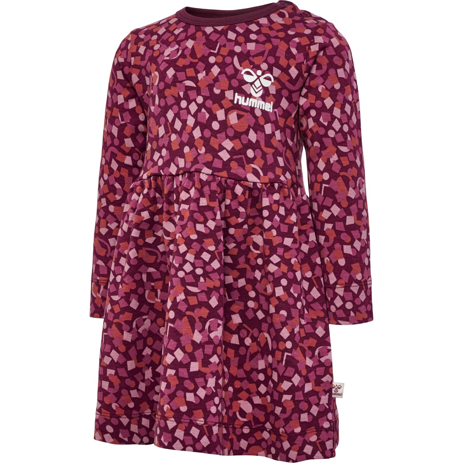 hmlCONFETTI DRESS L/S, WINDSOR WINE, packshot