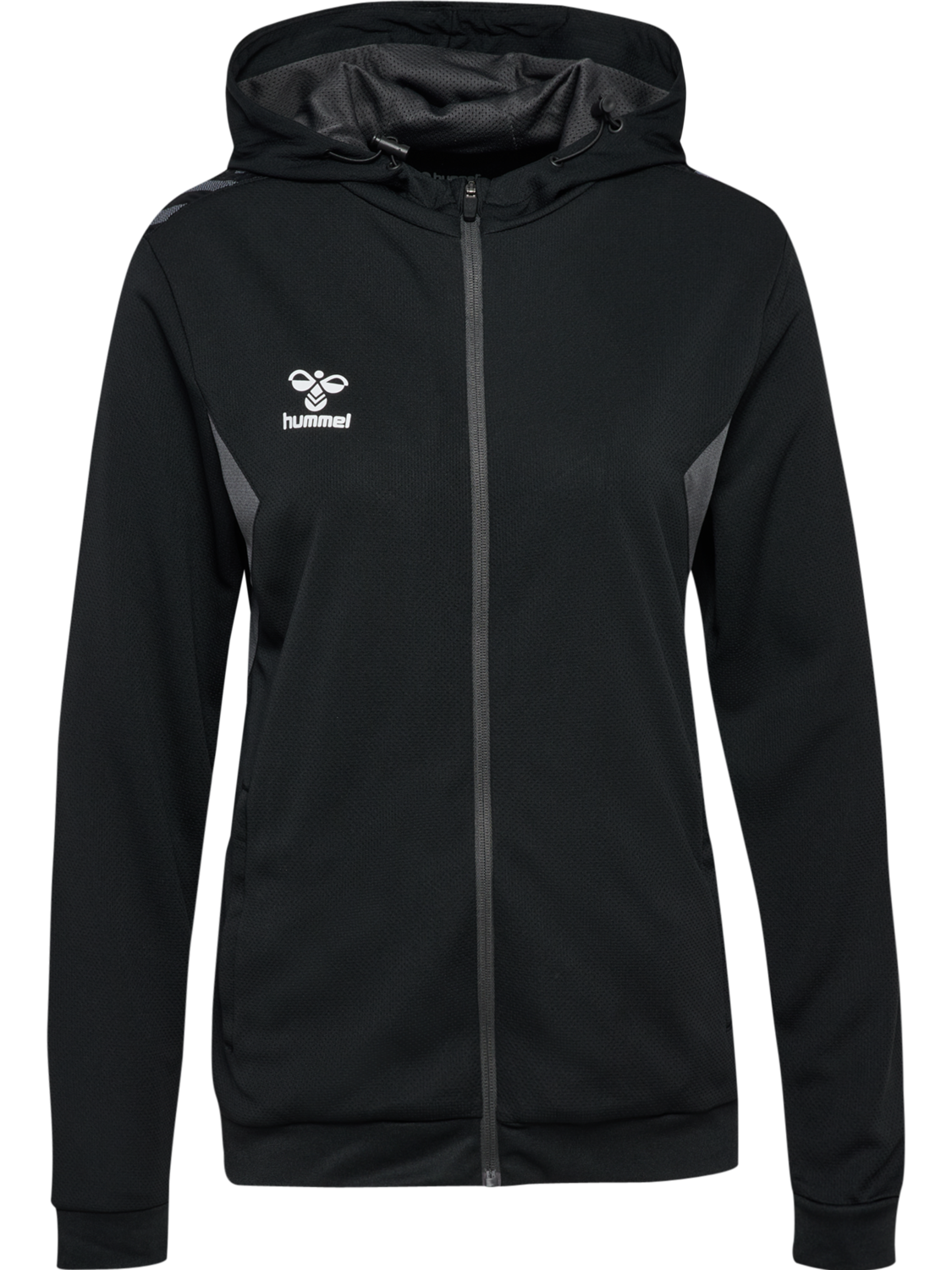 hmlAUTHENTIC PL ZIP HOODIE WOMAN, BLACK, packshot