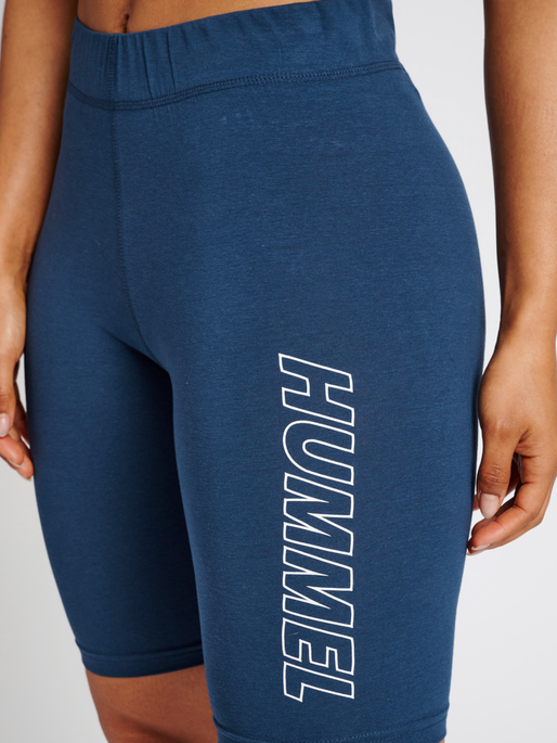 hmlTE MAJA 2-PACK MW C TIGHT SHORTS, BLACK/INSIGINA BLUE, model