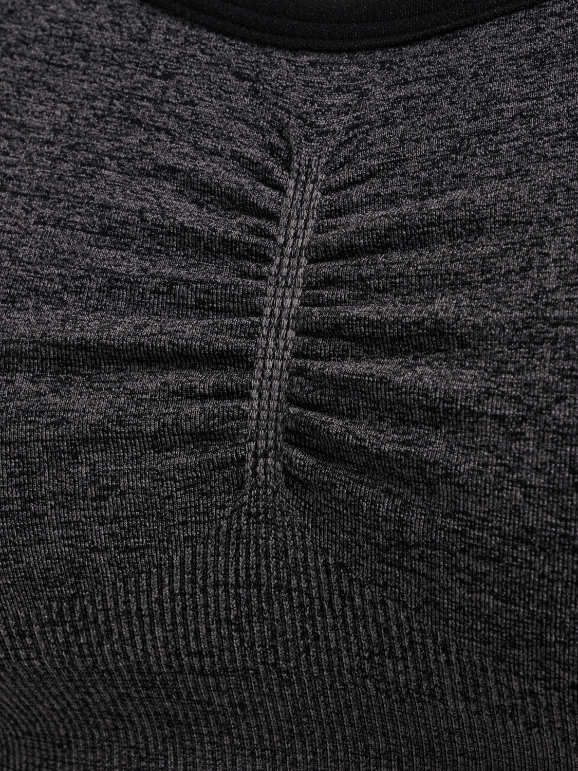 hmlCI SEAMLESS SCRUNCH SPORTS BRA, BLACK MELANGE, packshot