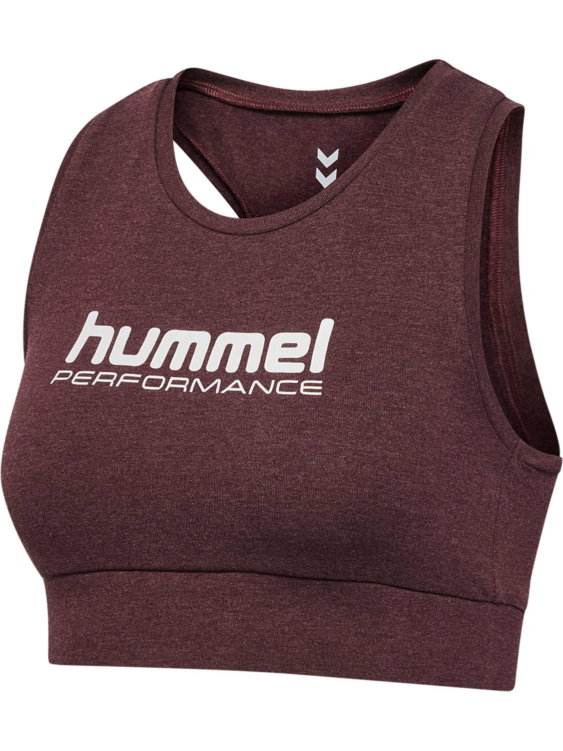 hmlPULSE LOGO LIGHT SUPPORT BRA, FUDGE MELANGE, packshot