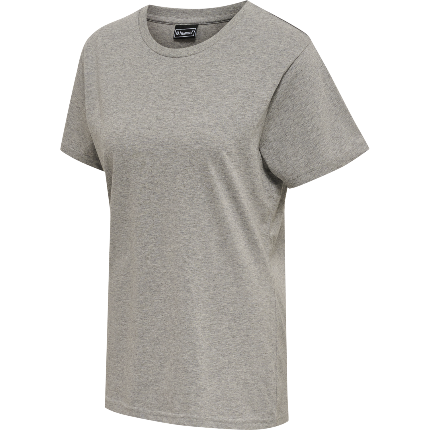 hmlRED BASIC T-SHIRT S/S WOMAN, GREY MELANGE, packshot