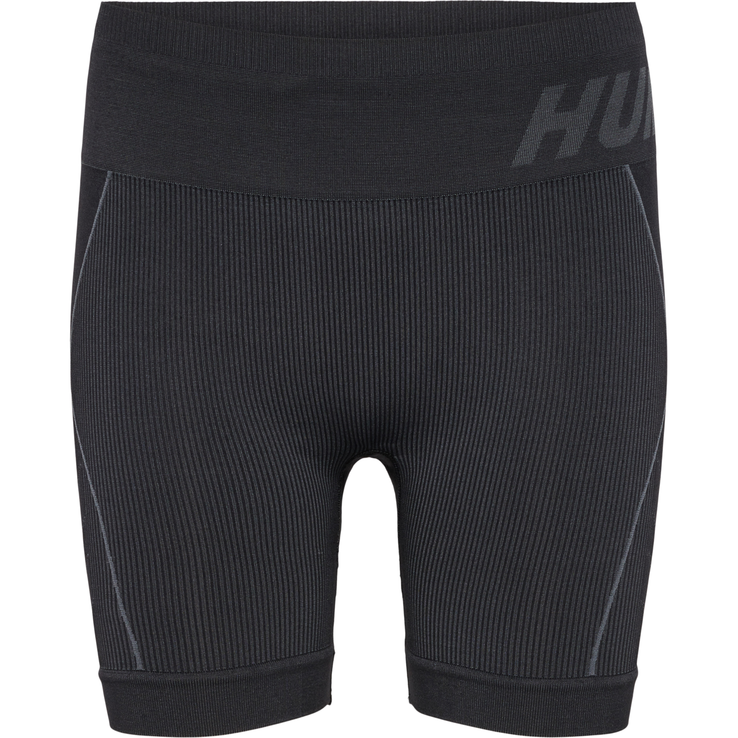 hmlTE CHRISTEL SEAMLESS SHORTS, BLACK/ASPHALT MELANGE, packshot