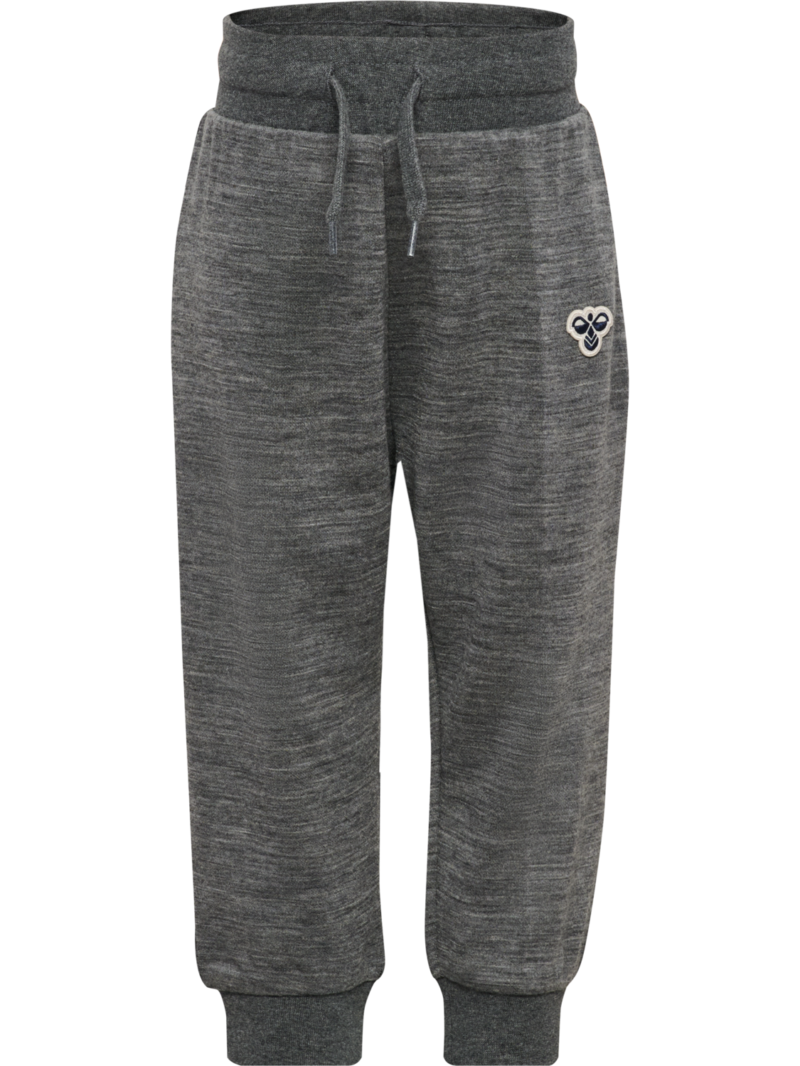 hmlMINI WOOL PANTS BEE, DARK GREY MELANGE, packshot
