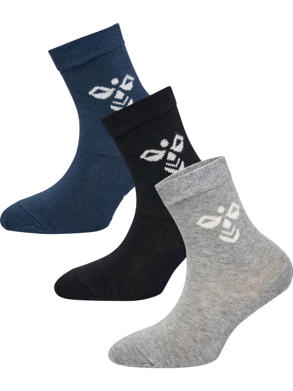 SUTTON 3-PACK SOCK, BLACK/GREY MELANGE/BLUE NIGHTS, packshot
