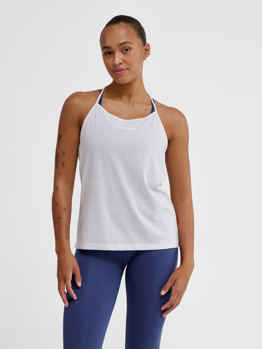hmlMT VANJA STRAP TANKTOP, WHITE, model