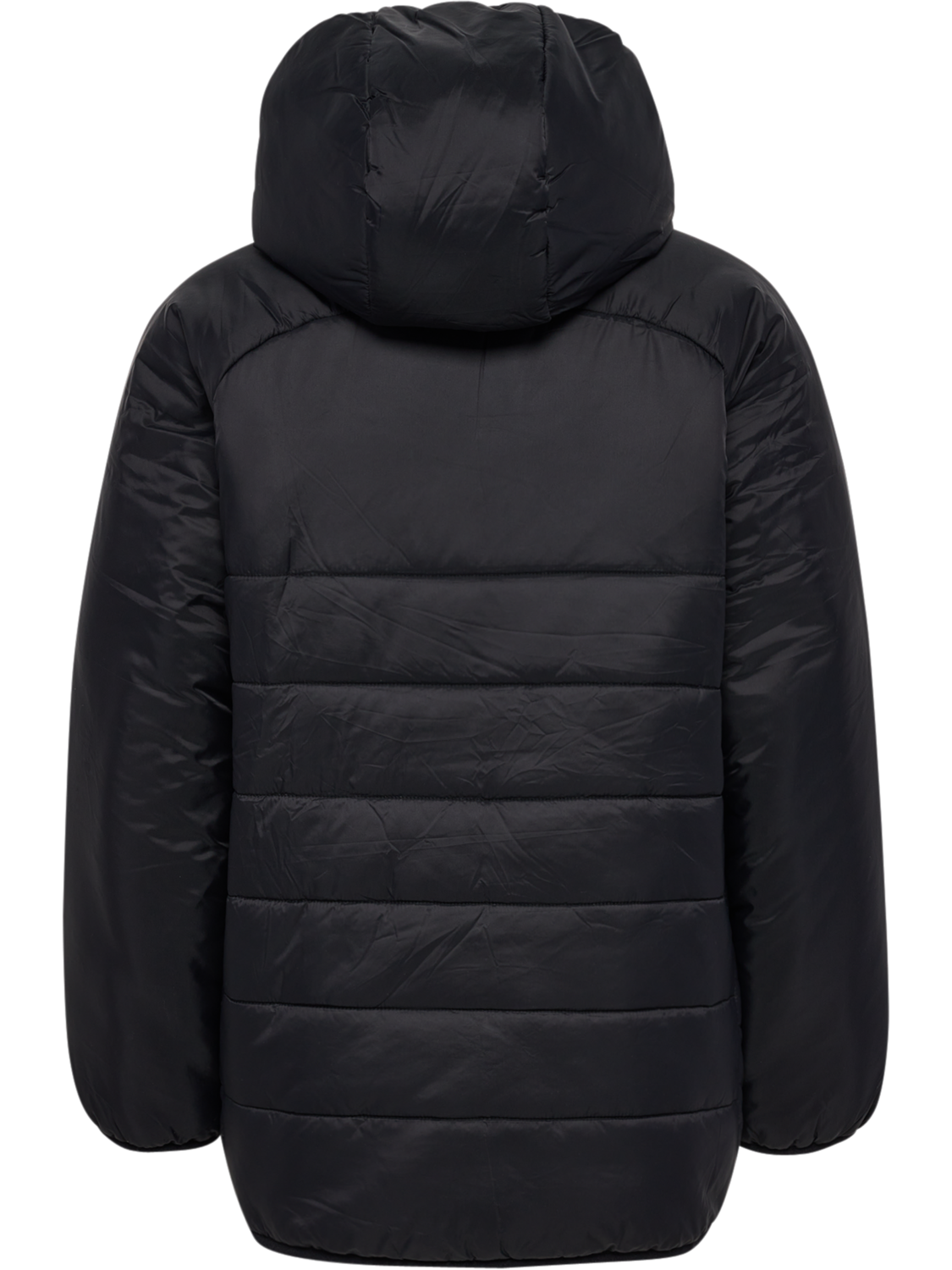 hmlGO QUILTED HOOD JACKET KIDS, BLACK, packshot