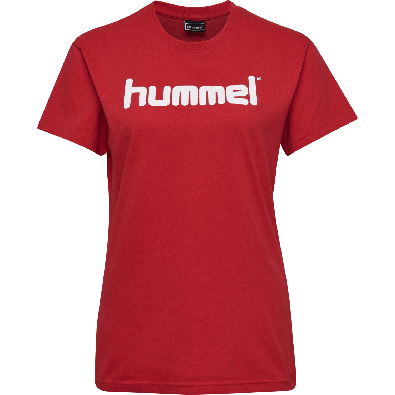 HMLGO COTTON LOGO T-SHIRT WOMAN S/S, TRUE RED, packshot