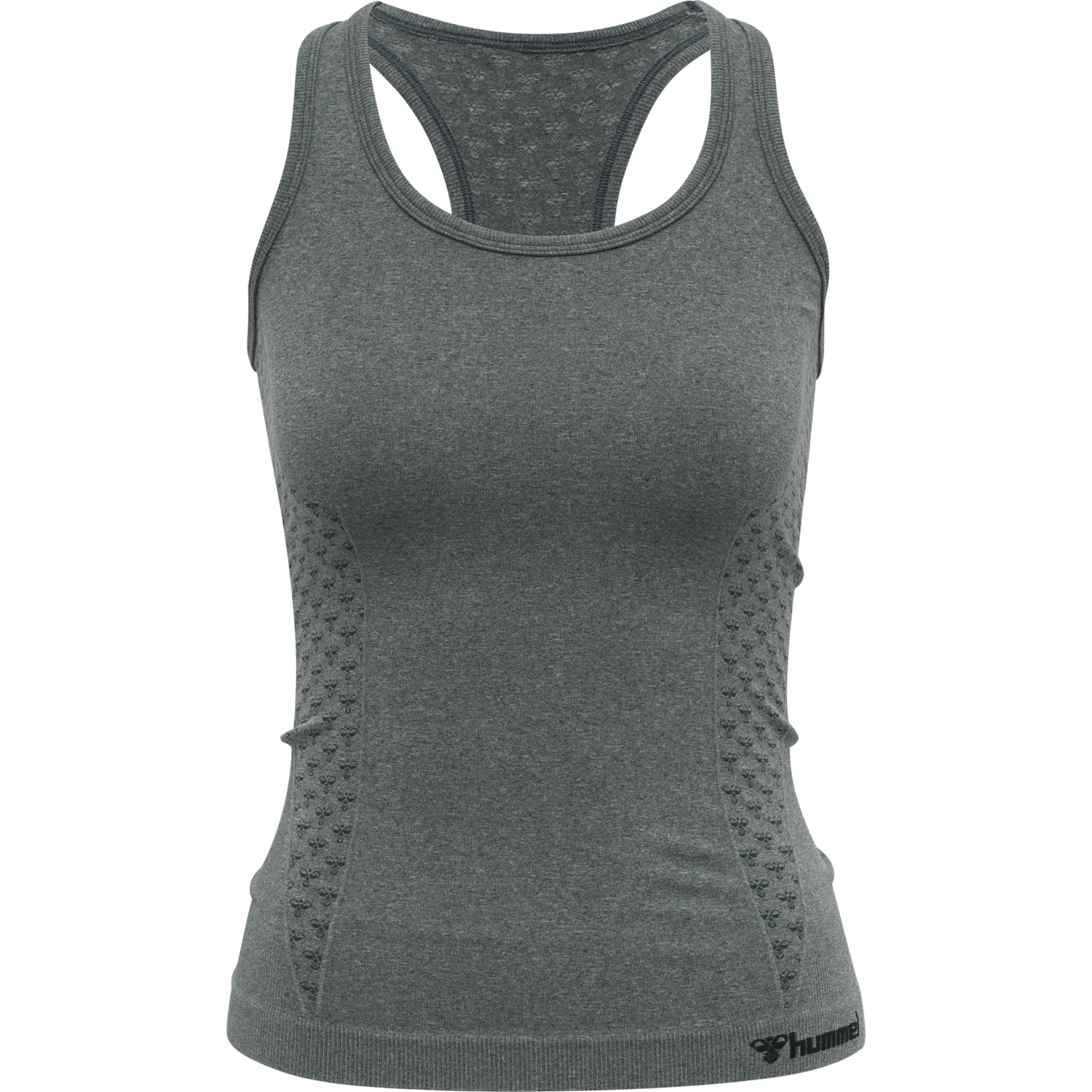 hmlCI SEAMLESS TOP, DARKEST SPRUCE MELANGE, packshot