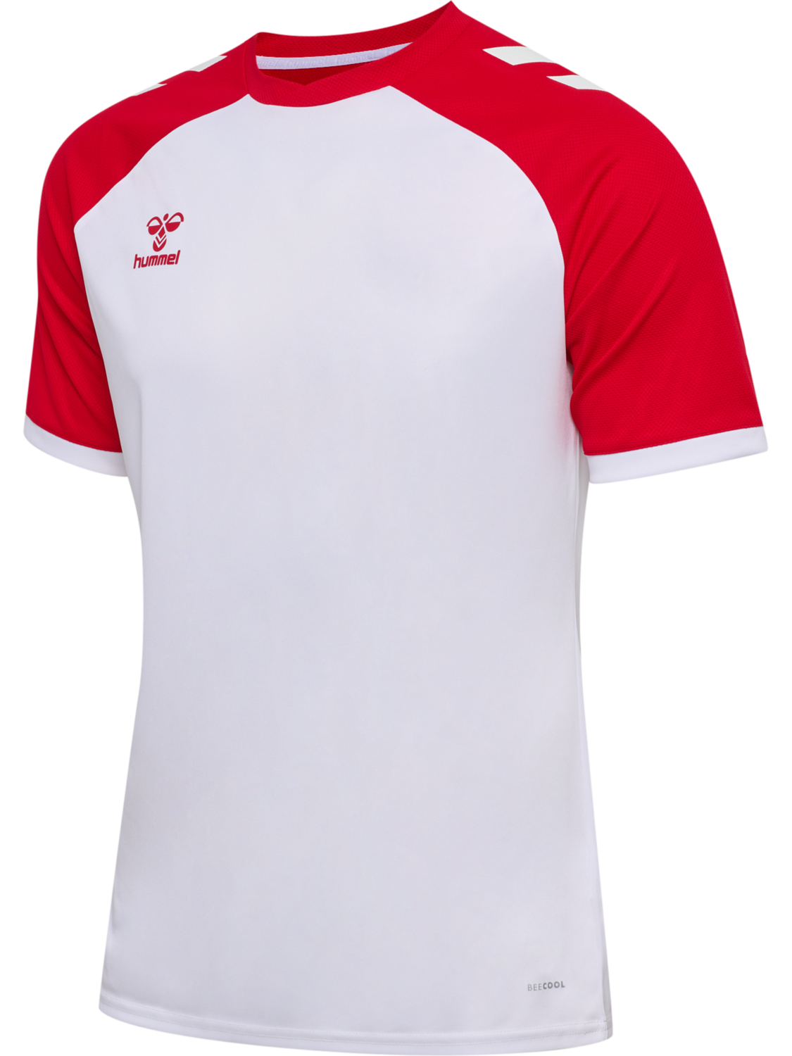 hmlMATCH LEAGUE JERSEY S/S, WHITE/TRUE RED, packshot