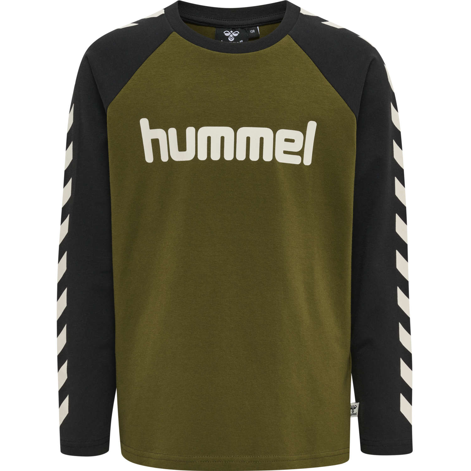 hmlBOYS T-SHIRT L/S, DARK OLIVE, packshot