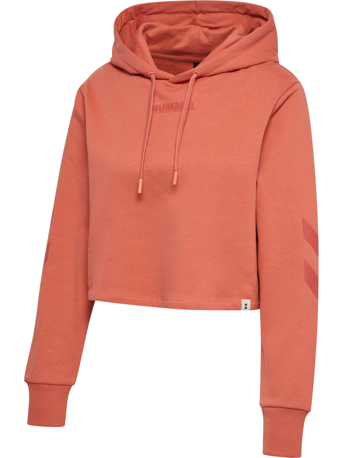hmlLEGACY WOMAN CROPPED HOODIE, APRICOT BRANDY, packshot