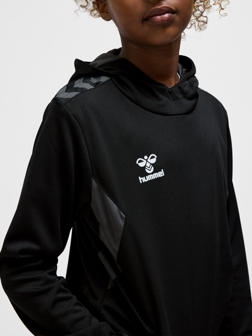 hmlAUTHENTIC PL HOODIE KIDS, BLACK, model