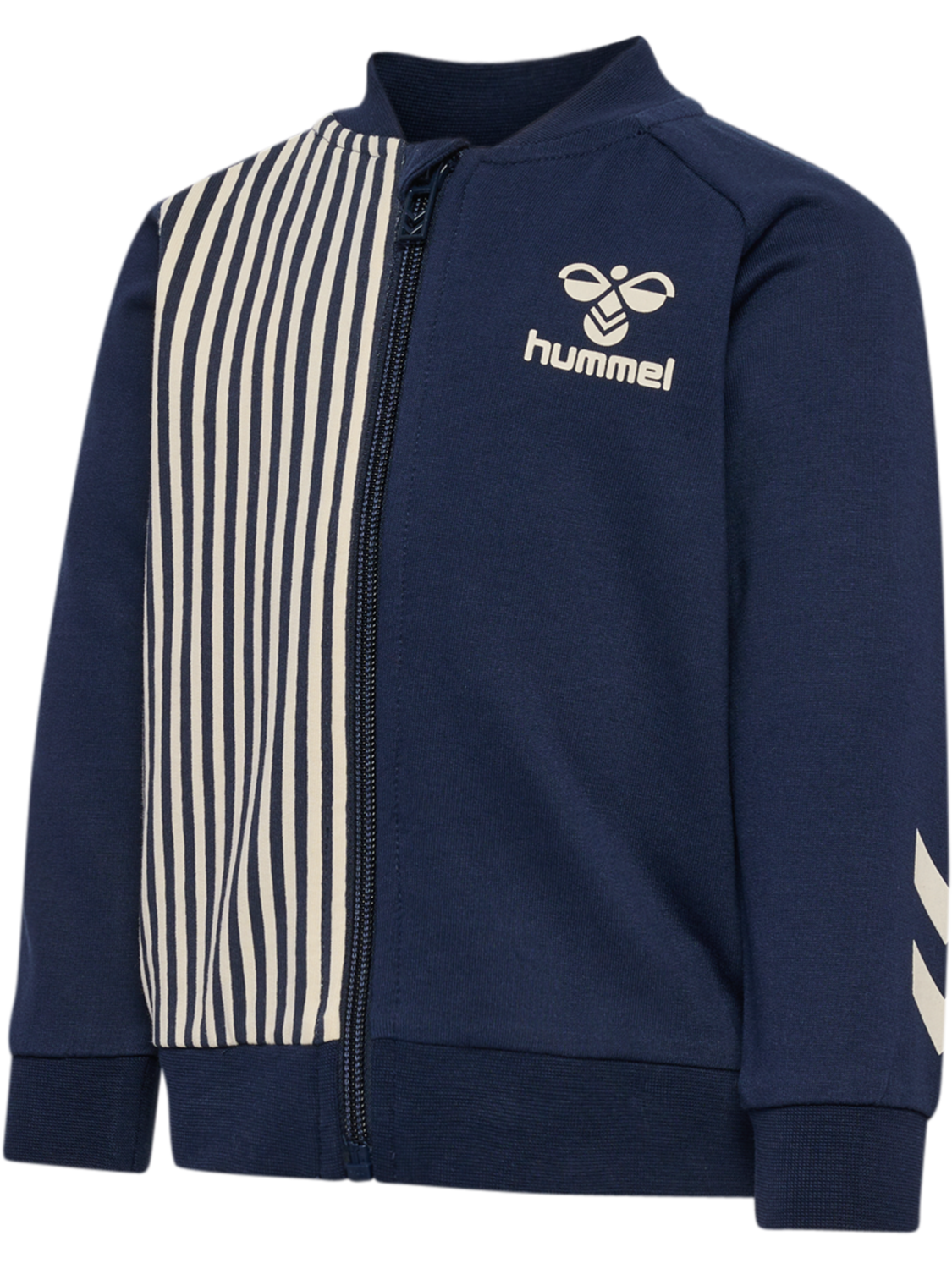 hmlSTRIPY ZIP JACKET, BLACK IRIS, packshot