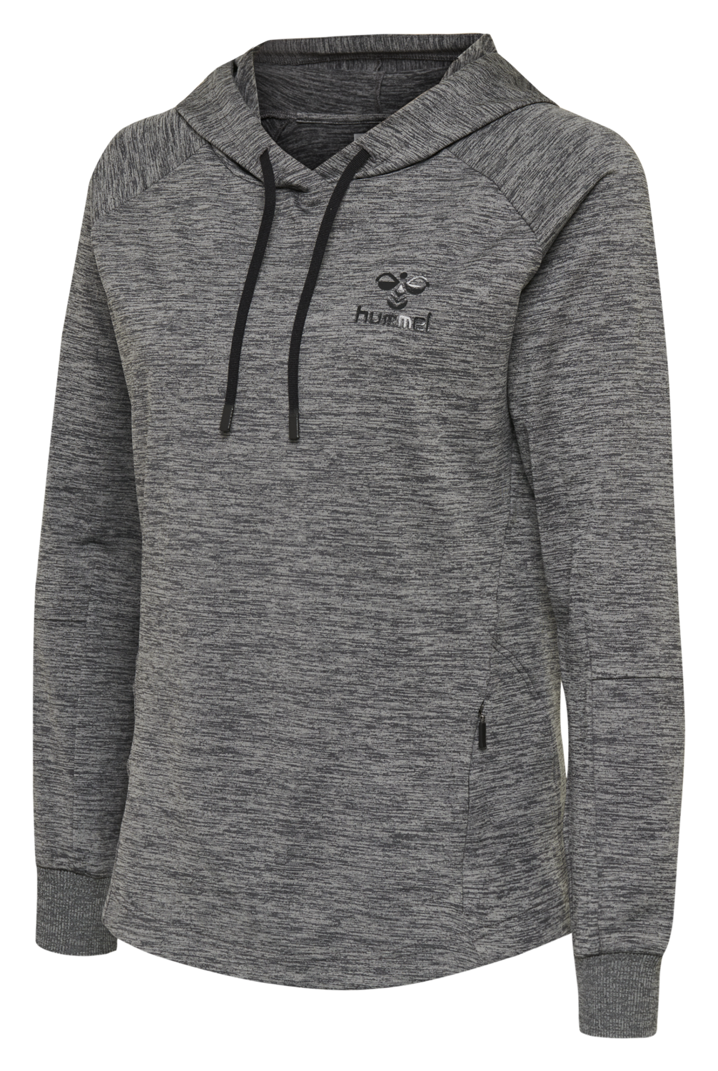 hmlSELBY HOODIE, DARK GREY MELANGE, packshot