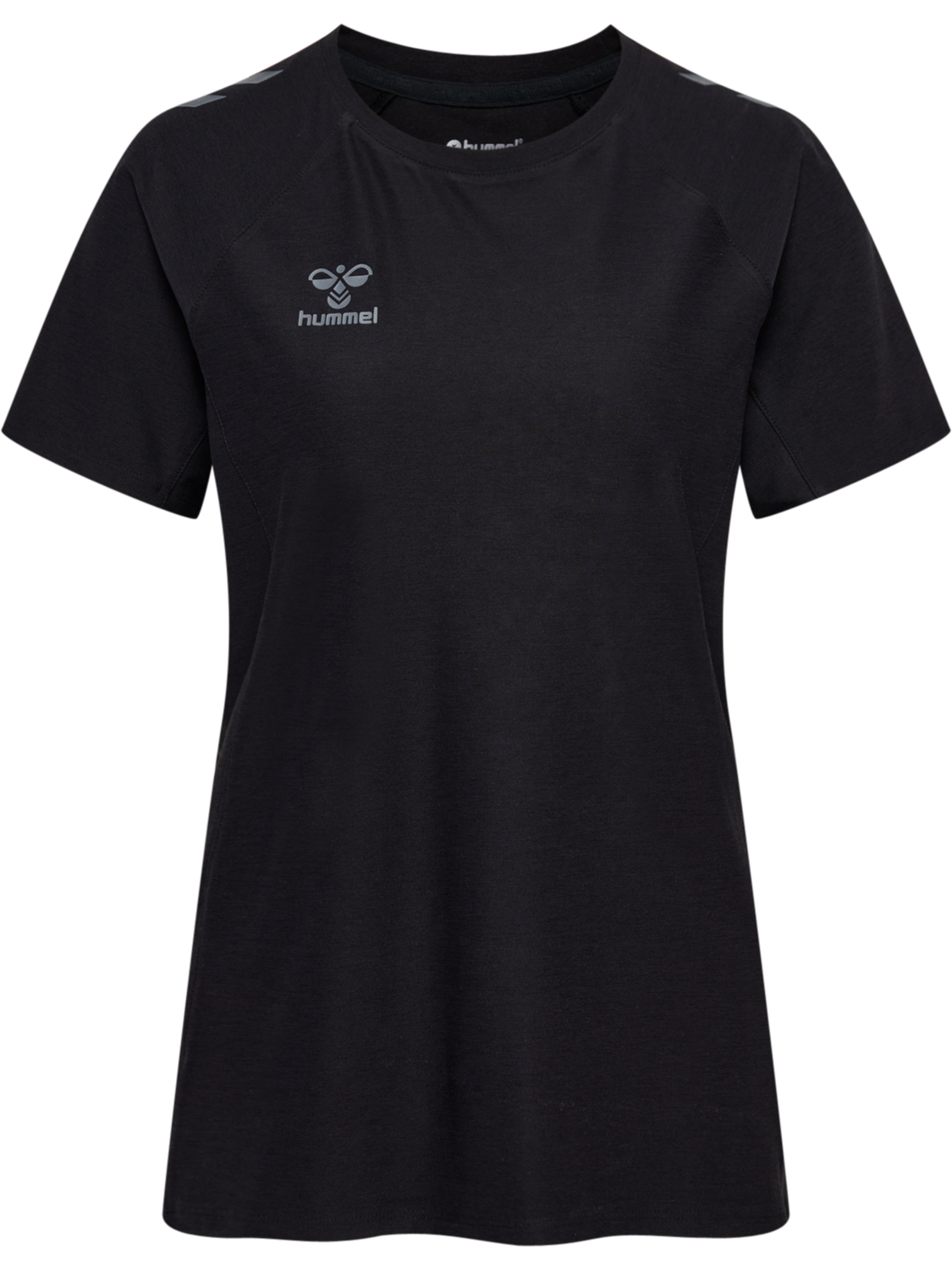 hmlCIMA 2.0 JERSEY S/S WOMAN, BLACK MELANGE, packshot