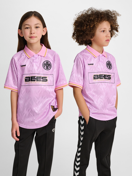hmlJR LOOSE BAY SOCCER JERSEY S/S, PASTEL LAVENDER, model
