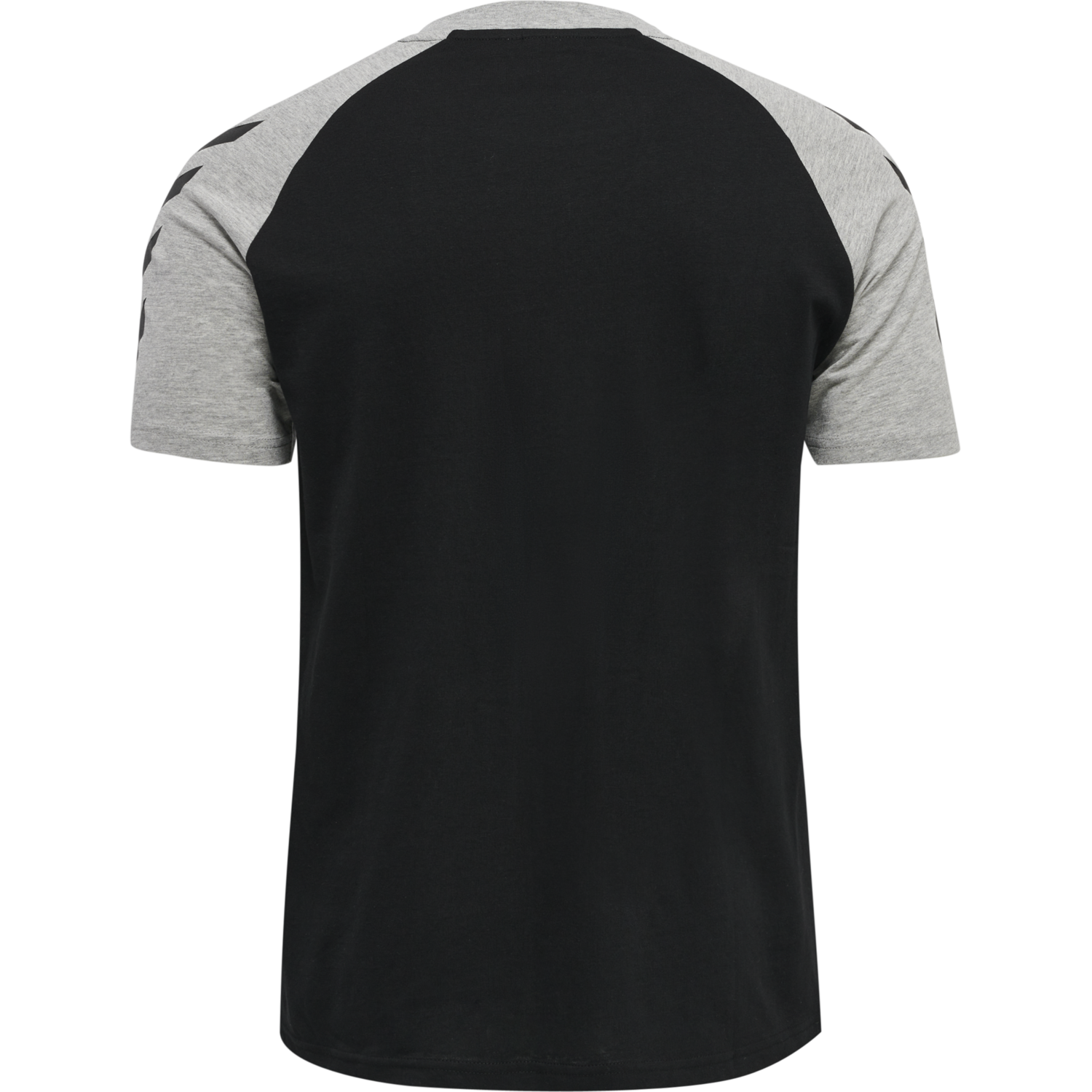 hmlLEGACY BLOCKED T-SHIRT, BLACK/GREY MELANGE, packshot