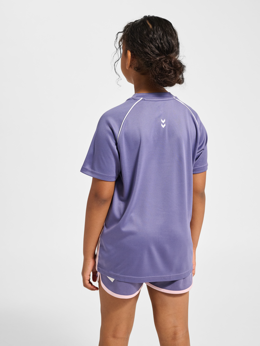 hmlJR GOAL PIPING T-SHIRT S/S, HERON, model