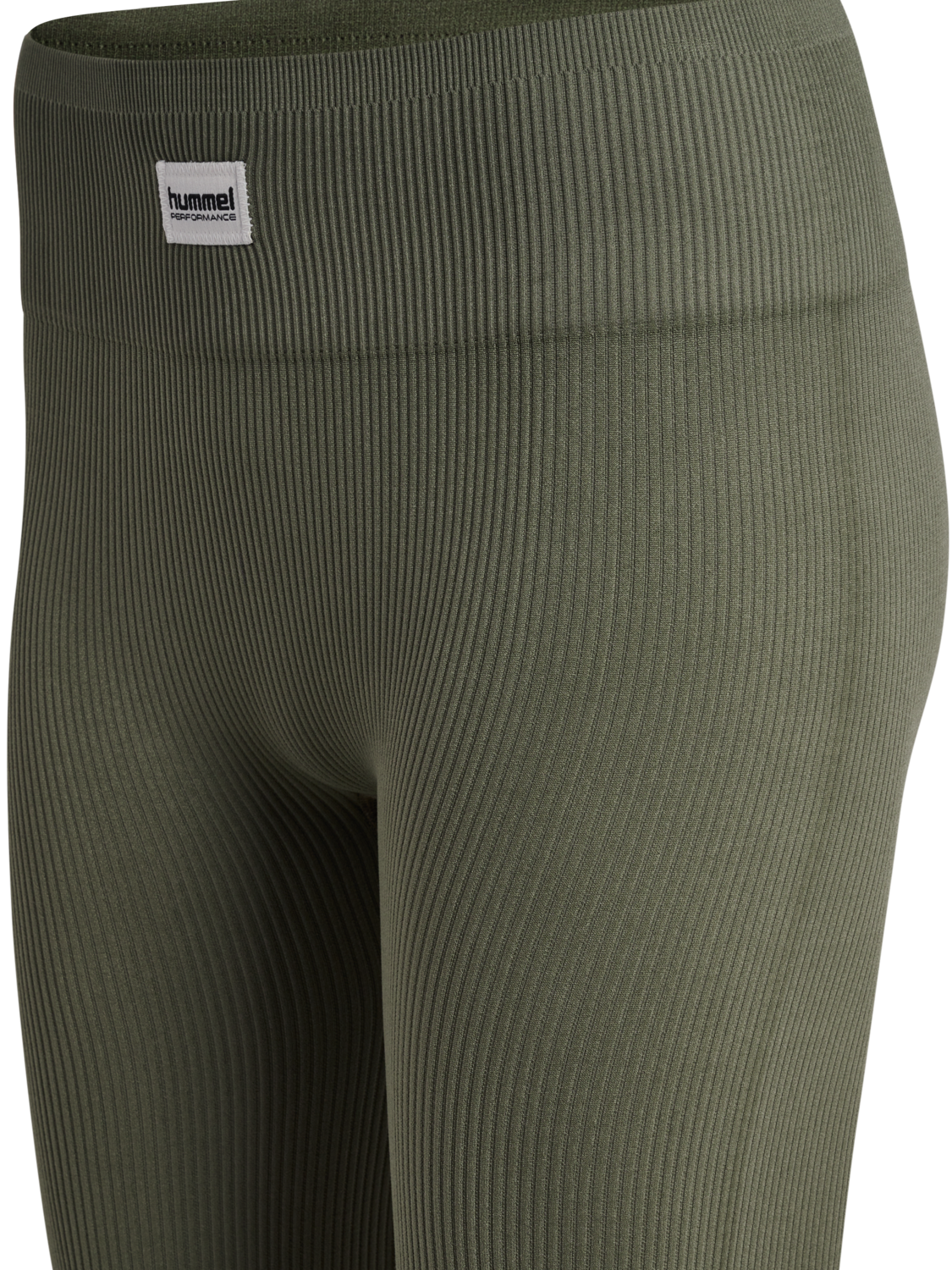 hmlPULSE SEAMLESS RIB MW TIGHTS, DUSTY OLIVE, packshot