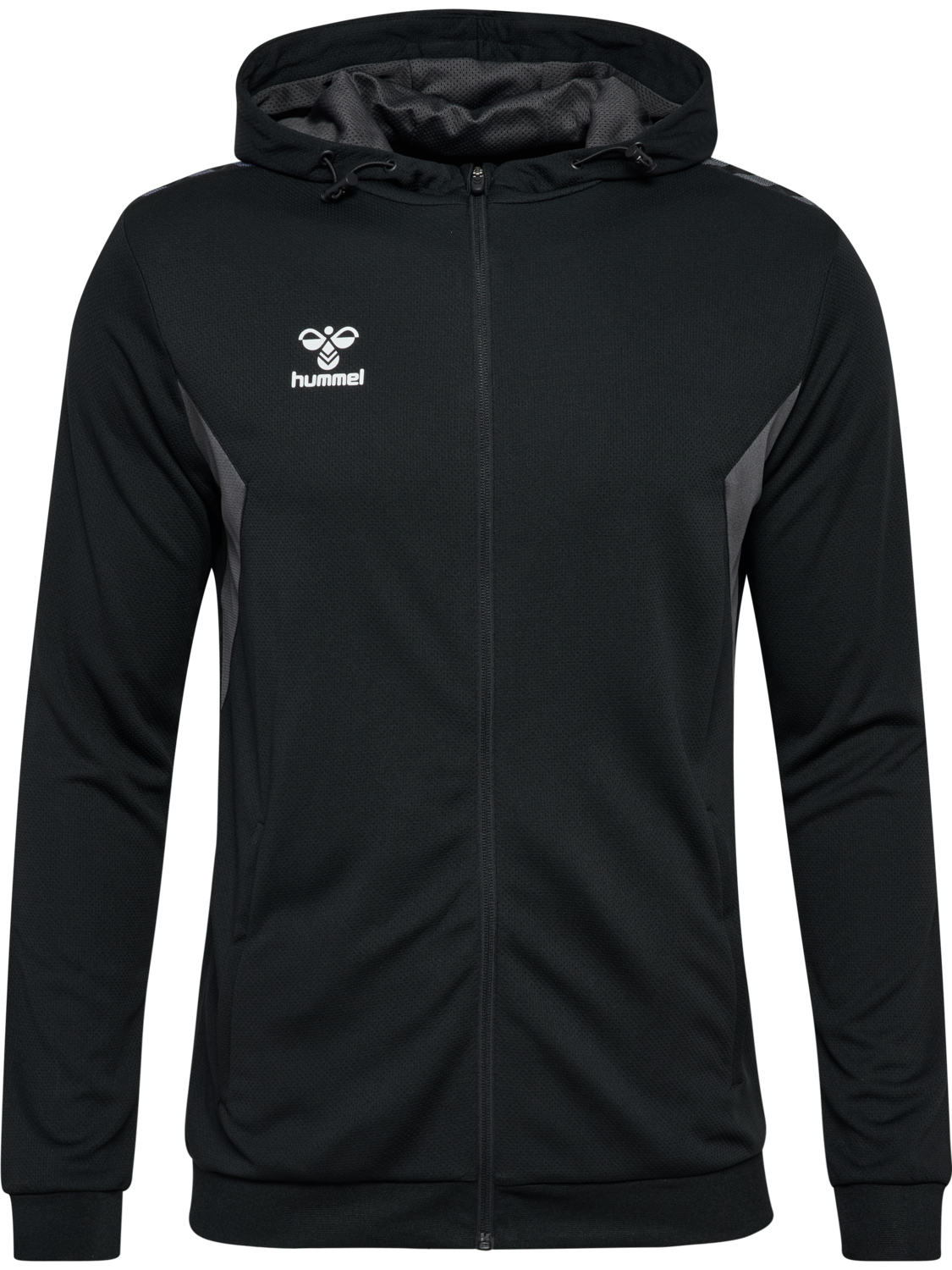 hmlAUTHENTIC PL ZIP HOODIE, BLACK, packshot