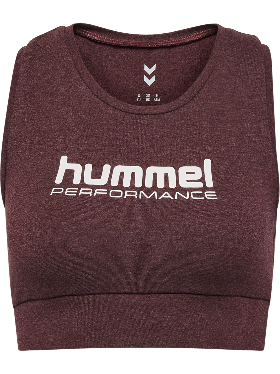 hmlPULSE LOGO LIGHT SUPPORT BRA, FUDGE MELANGE, packshot