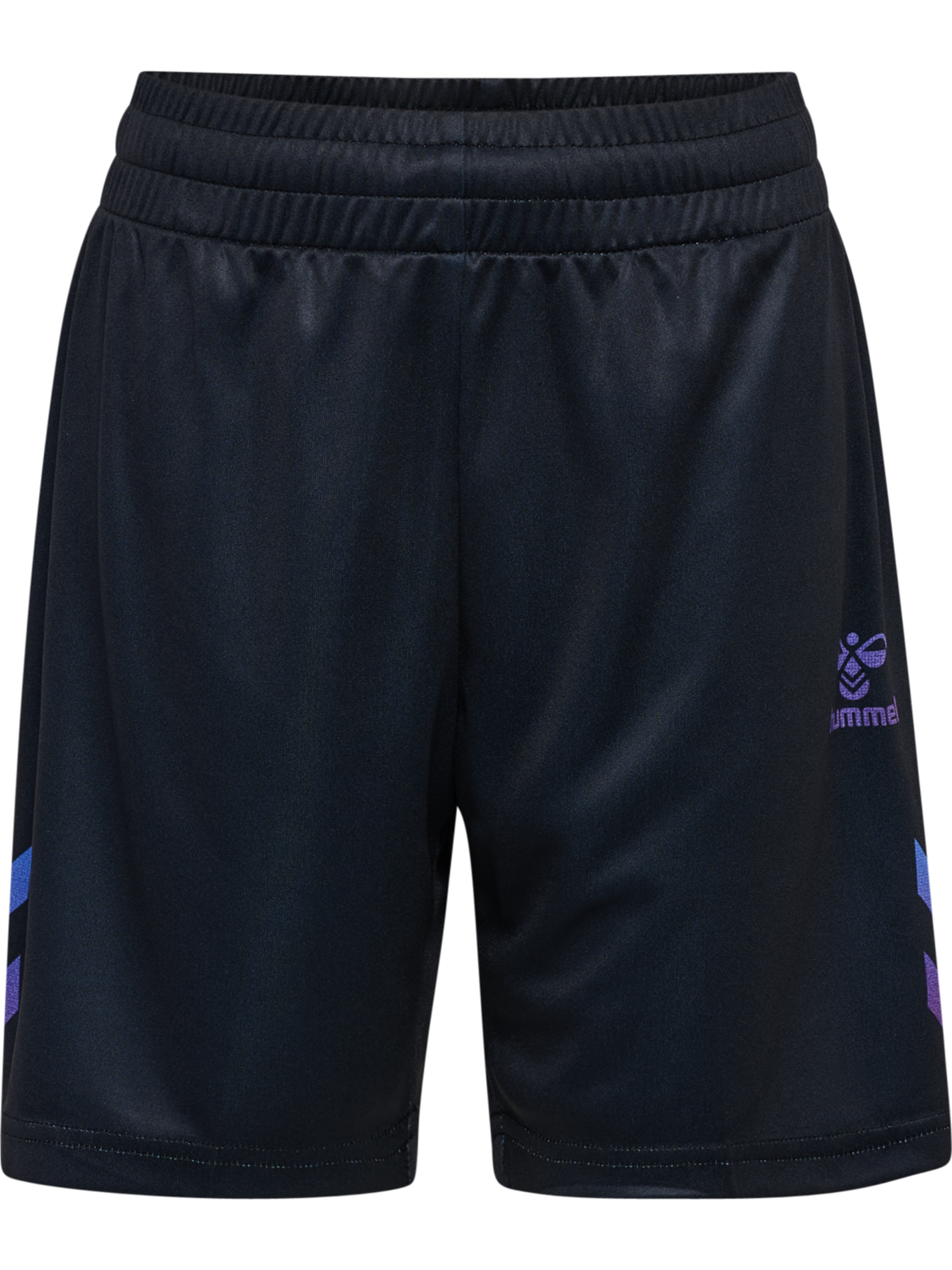 hmlSHIMMER SHORTS, BLACK/CAYENNE, packshot