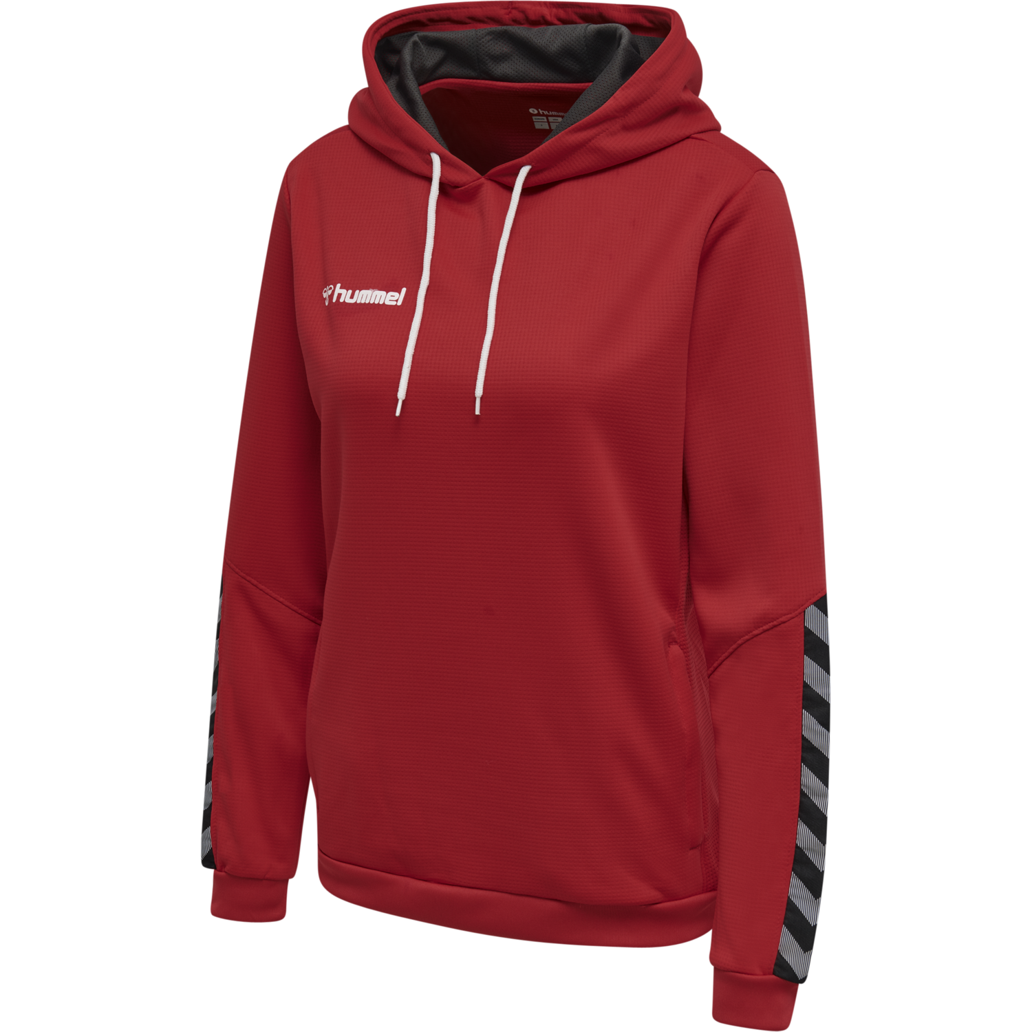 hmlAUTHENTIC POLY HOODIE WOMAN, TRUE RED, packshot