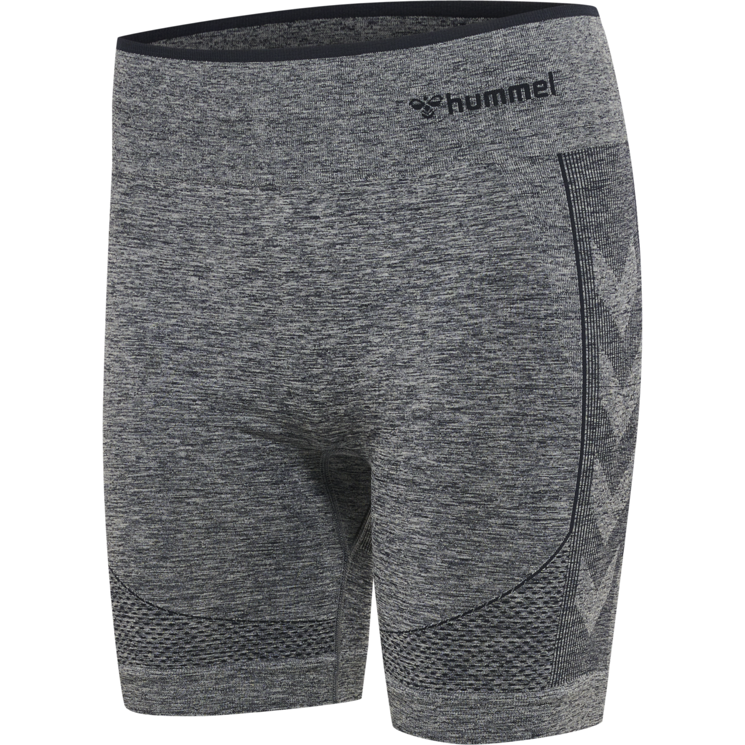 hmlMT UNA SEAMLESS MID WAIST SHORTS, BLUE NIGHTS MELANGE, packshot